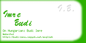 imre budi business card